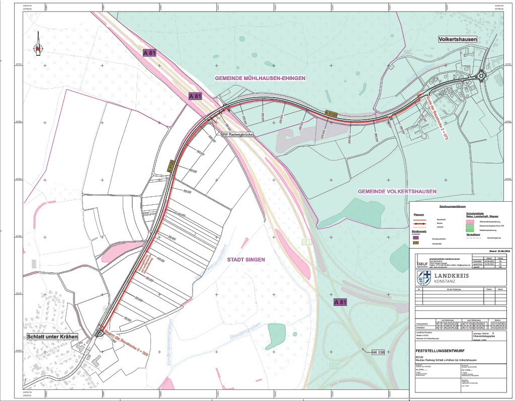Planung des Radwegs K6120 im Landkreis Konstanz